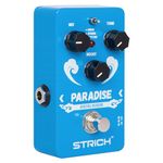 STRICH PARADISE Digital Reverb Guitar Pedal, True Bypass, Reverb Guitar Effect Pedal with 3 Modes for Electric Guitar, Blue