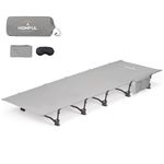 HOMFUL Ultralight Camping Cot Portable Folding Backpacking Cot Bed, Supports 330lbs, Lightweight Compact for Adults for Outdoor Travel, Hiking, Home(Silver Gray)