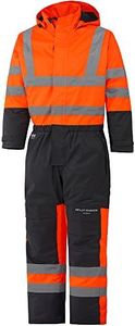 Helly Hansen Workwear Hi-Vis Waterproof (50, Orange, 70665 ALTA Suit CL3 Waterproof Insulated Winter Work Suit 269