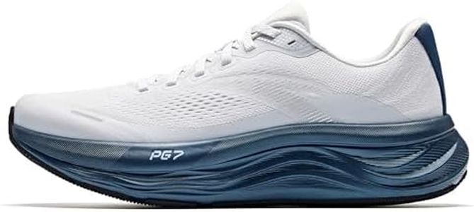 ANTA Men’s PG7 Running Shoes Cushioning Comfortable Breathable Athletic Workout Gym Cross Trainer Sports Sneakers, Gray/Navy Blue, 10