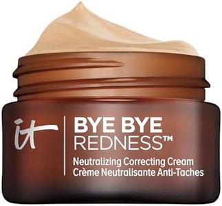 IT Cosmetics Bye Bye Redness Full Coverage Color Correcting Cream (Neutral Beige) - Redness Neutralizing Tinted Face Moisturizer, 12HR Hydration, Hyaluronic Acid, Colloidal Oatmeal - 0.37 fl oz