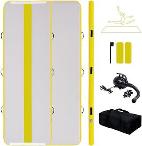 Tuxedo Sailor Inflatable Gymnastics Mat with Electric Pump, Storage Bag, Repair Kit–Air Mat for Home Training, Cheerleading, Yoga