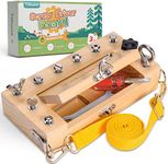 Tilhumt Montessori Screwdriver Board Set - Portable Screwdriver Toy Set for 3-5 Toddlers for Travel with Carry Strap & Storage Box, Kids Nut/Bolt Montessori Educational Tools