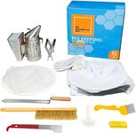 The Magnificent Bee Beekeeping Supplies Starters Kit | 6 Piece Tool Set | Includes Bee Hive Smoker, Uncapping Fork Tool, Bee Brush, Frame Grip, Extracting Scraper, Bee Feeder Tool