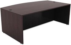 Alera ALEVA227236ES Valencia Series 71 in. x 41.38 in. x 29.63 in. Bow Front Desk Shell - Espresso