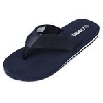 riemot Flip Flops Men Thong Sandals, Comfort Lightweight Summer Holiday Surf Beach Pool Sandals, Wide Fit Soft Fabric Toe Post Thongs Shower House Slippers, Non-Slip Walking Shoes, Navy EU46/UK12