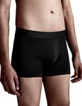 DAMENSCH Men's Regular Fit Premium Polyamide Trunks Synthetic Fabric Anti-Bacterial Super Soft Solid Trunk Underwear Pack of 1-Opal Black-L