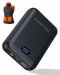 7.4V/5V 16000mAh Heated Vest Battery Pack, Battery Pack for Heated Vest Compatible with ORORO, Rechargeable Power Bank for Heating Vest, Heated Jacket, with DC/USB-C Output LED Display