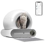 Upgraded Self-Cleaning Cat Litter Box,Automatic Smart Cat Litter Box for Multiple Cats,Never Scoop Again,Safety Protection/APP Control/Odorless/Health Check (Automatic Cat Litter Box)