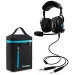 AIRVOICE Pilot Headset with Passive Noise Reduction, PNR General Aviation Headset with Comfortable Earpads and Noise Canceling Microphone, for Pilot, Flight School Student, Instructor