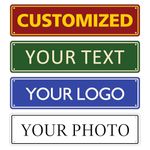 Custom Signs Outdoor Metal 16 x 4 Personalized Rust-Proof Entrance Signs, Garden Signs, Safety Signs, Street Signs, Parking Signs, Decorative Signs