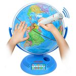 Little Experimenter Talking Globe - Interactive Globe for Kids Learning with Smart Pen - Educational World Globe for Children with Interactive Maps – 9”