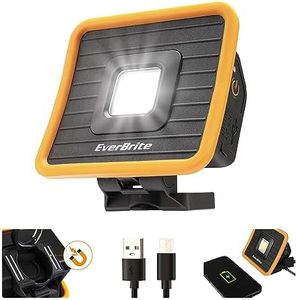 EverBrite LED Work Light, 1000 Lumens Rechargeable COB Work Light, Portable Magnetic Light with Hanging Hook, Power Bank, 3 Modes, Waterproof for Power Outages, Mechanics, Hurricane, Home and Garage