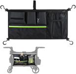 Stroller Wagon Cargo Net,Double-Layer Side Pockets Attachment for WONDERFOLD,Foldable Mesh Sorting Organizer Bag with Extra Storage Space