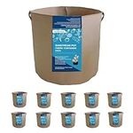 SunStream 10-Pack 20 Gallons Heavy Duty Thickened Nonwoven Fabric Pots Grow Bags with Handles (20 Gallon Brown)