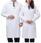 Dr. Ash Unisex Lab Coat for Professionals, Schools & Universities with Pen Pocket (Medium) White