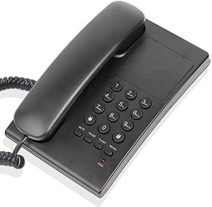 Landline Telephone for Home, No Need Battery, Wall-Mountable, One Key Redial, Flash, Mute, Easy to Operate, Space Saving, Load Ring Tone, Desktop Phone, Black