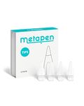 Metapen Pencil Tips for Apple Pencil 2nd and 1st Generation - 1:1 Original Size (4pcs, 2X More Durable), Fit Well with iPad Pen for iPad Pro/Mini/Air, Active Stylus Nibs (White)