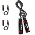 JLL® Speed Skipping Rope - 3m/10ft ADJUSTABLE Jump Rope, Jump Rope For Exercise, Boxing Exercise Gym Jumping Rope Workout, Ball Bearing, Soft Grip Handles, Adult And Kids Skipping Rope