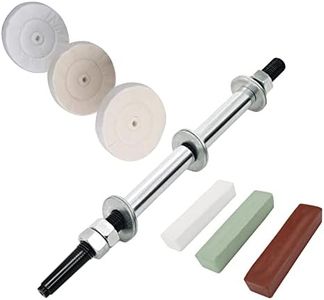 scottchen PRO Woodworking Lathe Buffing System 16" #2MT Mandrel 3-Step Buffing Wheel Kits 8inch with 3pcs Polishing Cutting Compounds