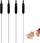 Hearing Aid Cleaning Kit, 4 PCS Hearing Aid Cleaning Brush with Wax Loop, Plastic Hearing Aid Cleaning Tools, Black Hearing Aid Vent Cleaning Tool, Hearing Aid Cleaner for Headphones Amplifier