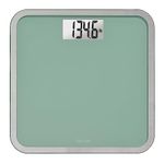 Taylor Digital Glass Bathroom Scale for Body Weight, Large Durable Platform, Extra High 500 lb Capacity, Large 3.5"x1.7" White Backlit Display, Sea Foam Green