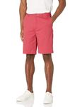 Amazon Essentials Men's Classic-Fit 9 Inch Chino Shorts, Washed Red, 32W