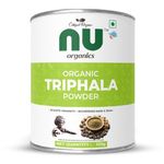 Nu Organics Triphala Powder - 125g Organic Ayurvedic Superfood with Amla, Bibhitaki, Haritaki | Digestive & Colon Support | Immune Booster, Adaptogen, 100% Raw & Organic | Non-GMO & Gluten-Free