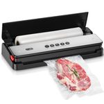 Bonsenkitchen Vacuum Sealer, Multi-Functional Vacuum Sealer Machine, Globefish Technology for High-Speed Continuous Working, Food Vacuum Sealer with Vacuum Bags & Roll Bag