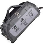 Pierre Cardin Techno Large Grey Wheeled Duffel Bag - 95L Capacity, 30" | Grey Nylon Wheeled Duffle Suitcase