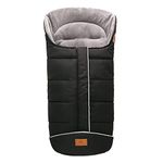 Toddler Universal Stroller Footmuff Sack, Detachable Winter Stroller Bag Multifunction Sleeping Bag Waterproof and Breathable Best Gift for Baby (Basic Black)