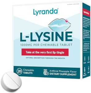 1000 mg chewable L-Lysine Tablets to Treat Cold sores - Faster Absorption and Better Hygiene