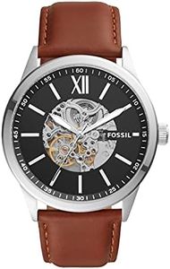 Fossil FLYNN BQ2386 Men's Automatic Watch, Brown, Genuine Imported, Braun