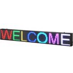 VEVOR Programmable LED Sign, P10 Full Color LED Scrolling Panel, DIY Custom Text Animation Pattern Display Board, WIFI USB Control Message Shop Sign for Store Business Party Bar Advertising 52"x8"