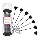 JASVERLIN Hair Beader Tool for Hair Braids, Quick Automatic Beads Loader Topsy Hair Tail Tool Loading Beads for Ponytail, Hair Bead Maker Threading Applicator Set for Girl Kids 15 pcs (Black)