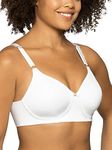 Vanity Fair Women's Full Coverage Beauty Back Smoothing Bra (34B-42D), Wireless - White, 36DD