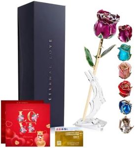Swiss 24K Gold Plated Rose That Lasts Forever -Preserved Rose Bud Foil Gold Dipped, 2024 Presents for Mother's Day, Wedding Anniversary, Birthday, Valentine’s Day, Mother Girlfriend (Lavender Purple)