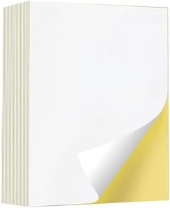 A4 Sticker Paper 100 Sheets, Self-Adhesive Matte Sticker Printer Paper Full Sheet Labels, Sticker Paper for Inkjet and Laser Printer Photo Paper, Shipping Labels, DIY, Office