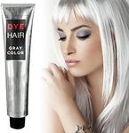 Grey Hair Dye | Silver Gray Hair Color Cream with Natural Mild Formula - 3.52oz Luxury Coloring Mud Grey Hair Dye, Non-Greasy Matte Hairstyle Ash for Party,