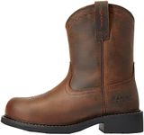 ARIAT Women's Fatbaby Pull-on Steel Toe Work Boot Western, Distressed Brown, 8.5