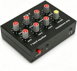 7 Band Car Audio Equalizer, 7 Band Sound Equalizer, 3.5mm Interface, High Bass Adjustment Dual Channel Sound, Input Output