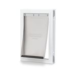 PetSafe Freedom Aluminum Dog and Cat Door - Durable Frame -Medium Pets, White (PPA00-10860)