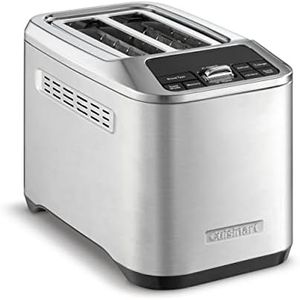 Cuisinart CPT-520C 2-Slice Lever less Motorized Toaster, 7-shade settings, 4 MemorySet feature, Stainless Steel
