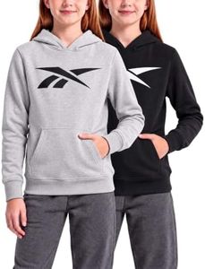 Reebok 2 Pack Girls Fleece Pullover Hoodie Sweatshirt Kids Teen School Fall