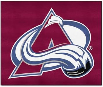 FANMATS 10614 Colorado Avalanche Tailgater Rug - 5ft. x 6ft. Sports Fan Area Rug, Home Decor Rug and Tailgating Mat