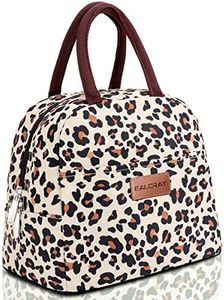 BALORAY Lunch Bag for Women Men Insulated Lunch Box for Adult Reusable Lunch Tote Bag for Work, Picnic or Travel (Leopard)