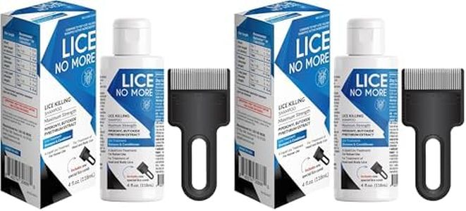 Lice No More Lice Killing Shampoo 4 FL OZ - Maximum Stregth With Special Lice Comb - Made in the USA (Pack of 2)