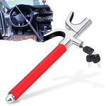 MOTYCSE Steering Wheel Lock,Wheel Lock Anti Theft,Steering Wheel Lock Anti Theft,Wheel Lock,Car Steering Wheel Lock,Adjustable Device Anti-Theft Lock with 3keys for Auto/Cars/Truck/Vans/SUV (Red)