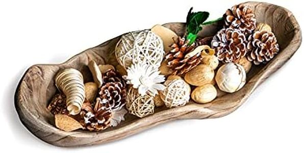 Moxy Meadows 16" Dough Bowl. Great Table Centerpieces for Dining Room. Wooden Bowls for Decor or Dough Bowls for Decor, Great as a Centerpiece Bowl, Wooden Fruit Bowls or just a Great Bowl for Keys