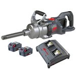 Ingersoll-Rand W9691-K2E-EU 1" 20V Cordless Impact Spanner, Long Anvil, Set with (2) 5.0Ah Li-Ion Batteries & Dual Charger (UK), Heavy-Duty Tool